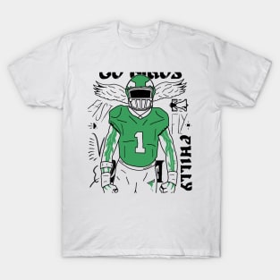 Go Birds Bleed Kelly Green Philly Football T-Shirt